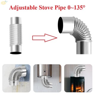 【VARSTR】Elbow Pipe Chimney Elbow Fitting Liner Multi Flue Outdoor Camping Pipe