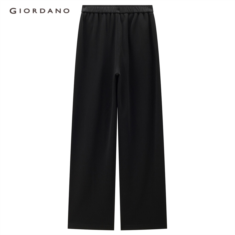 Quần ống rộng GIORDANO 18413916 lưng thun co giãn thời trang dành cho nữ