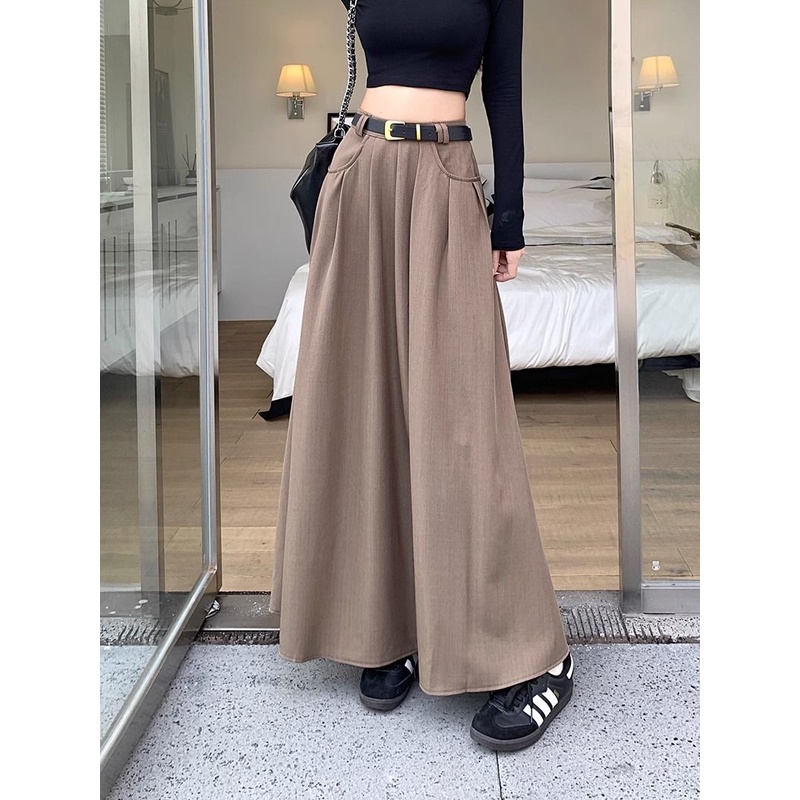 Chân Váy Dài Chữ a Lưng Cao Thời Trang Hàn Quốc
