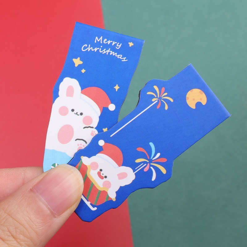 Bộ 2 Thẻ Đánh Dấu Trang Sách Giáng Sinh Từ Tính Họa Tiết Ông Già Noel Người Tuyết Dễ Thương Sáng Tạo Làm Quà Tặng Cho Bé