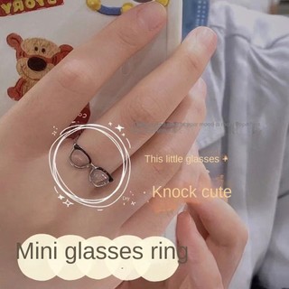 Nhẫn hợp kim hình mắt kính thời trang cho cặp đôi