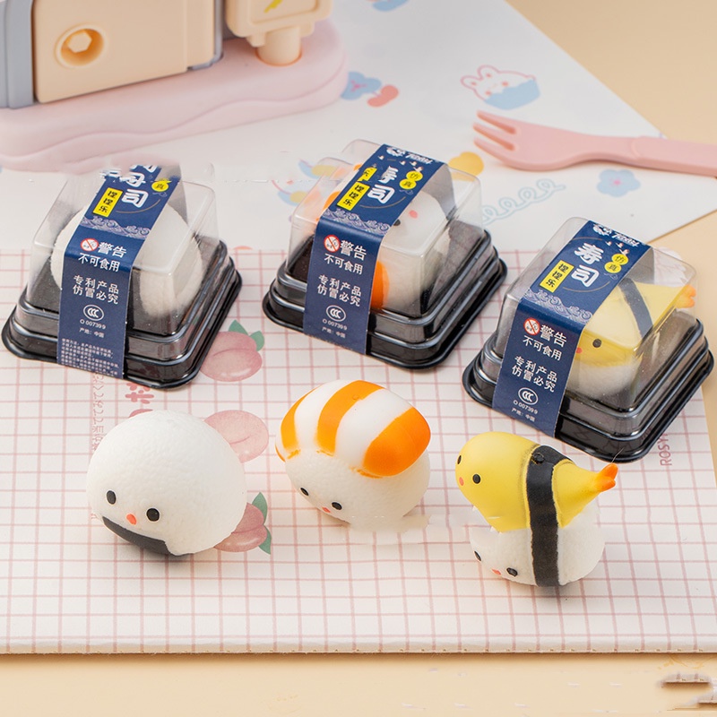 Đồ Chơi Nắn Bóp Đàn Hồi Giảm stress Hình Miếng sushi
