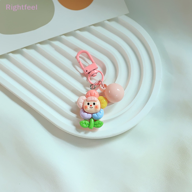 Móc Khóa Hạt Nhựa resin Nhỏ Một Mặt Hình Hoa Hướng Dương Hoạt Hình diy