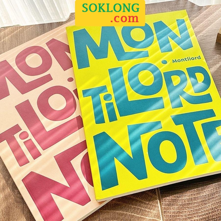 Tập sổ may dán gáy MonTiLord S21 giấy kẻ ngang 0.8mm, vở B5 bìa chống nước cá tính