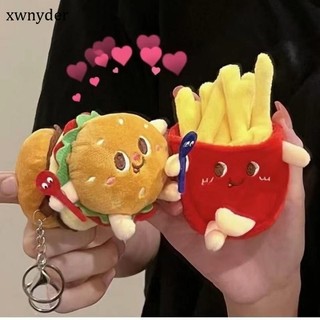 Móc Khóa Hình hamburger Khoai Tây Chiên Khoai Tây Chiên Ngộ Nghĩnh