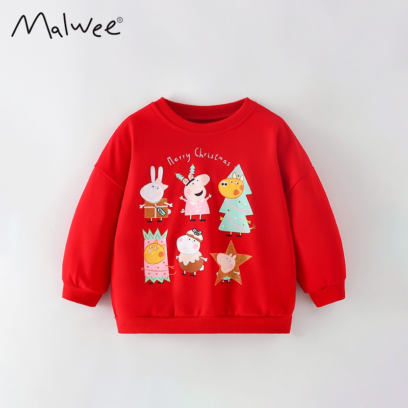 Áo Thun Dài Tay In Hình Kỳ Lân Cho Bé Gái 1-8 Tuổi