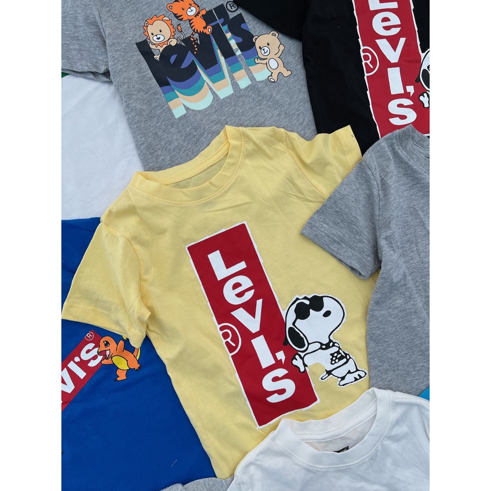 Áo thun L hoạt hình vui nhộn cho bé
