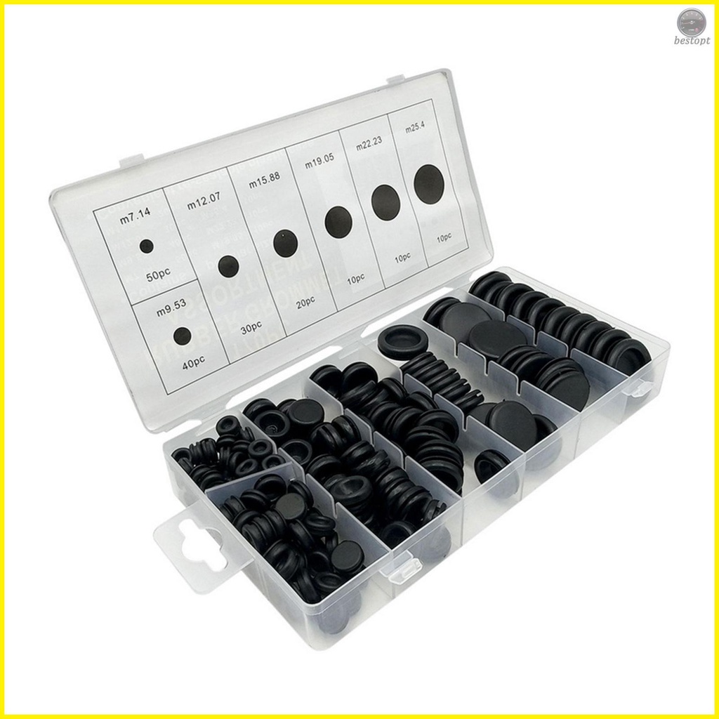 170Pcs Rubber Grommets Assortment Set for Electrical Wire Gasket and Firewall Hole Plug