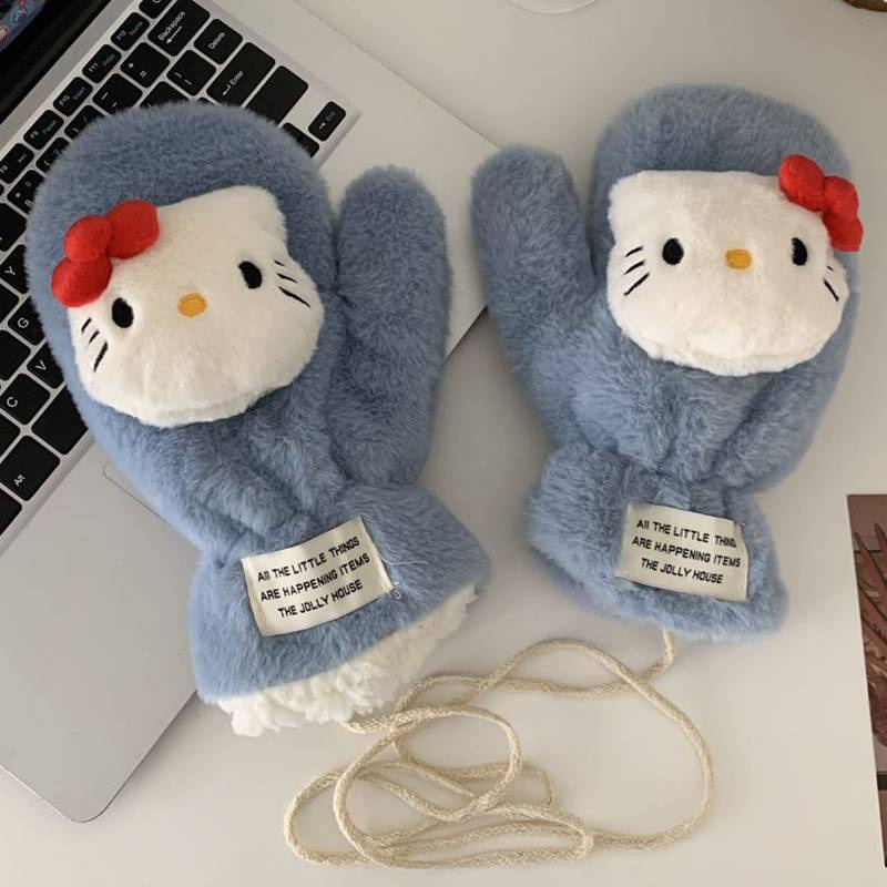 Sanrio Găng Tay Hoạt Hình Hello Kitty Chống Gió Ấm Áp # 1
