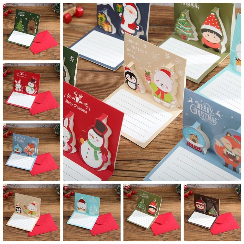 Thiệp Giáng Sinh 3d Chữ thank you Chúc Mừng Giáng Sinh