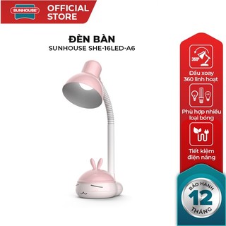 Đèn bàn , đèn chống cận sunhouse she-16led-a6 có kèm bóng 5w màu vàng , thân cao cấp , tay đèn dài , dễ điều chỉnh góc