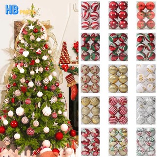Set 6 trái châu trang trí cây thông noel