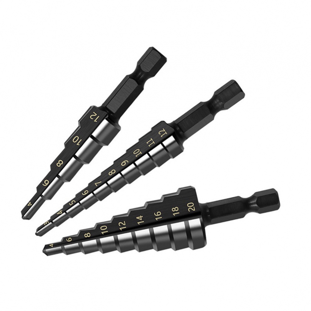 Set 3 Mũi Khoan Lỗ 3-12mm 4-12mm 4-20mm