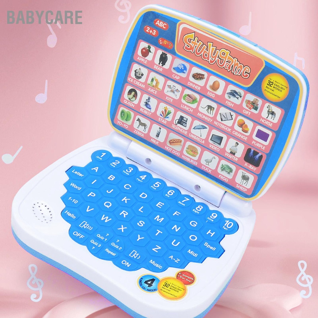Babycare Có hàng sẵn Máy tính xách tay học tập cho trẻ em 5 chế độ Trẻ mẫu giáo Đồ chơi máy
