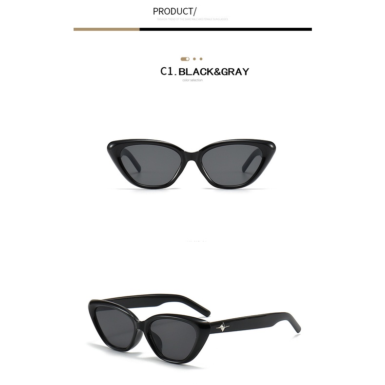 Samjune Kính Mát Hình Mắt Mèo vintage Chống Tia uv400 Thời Trang Cho Nữ