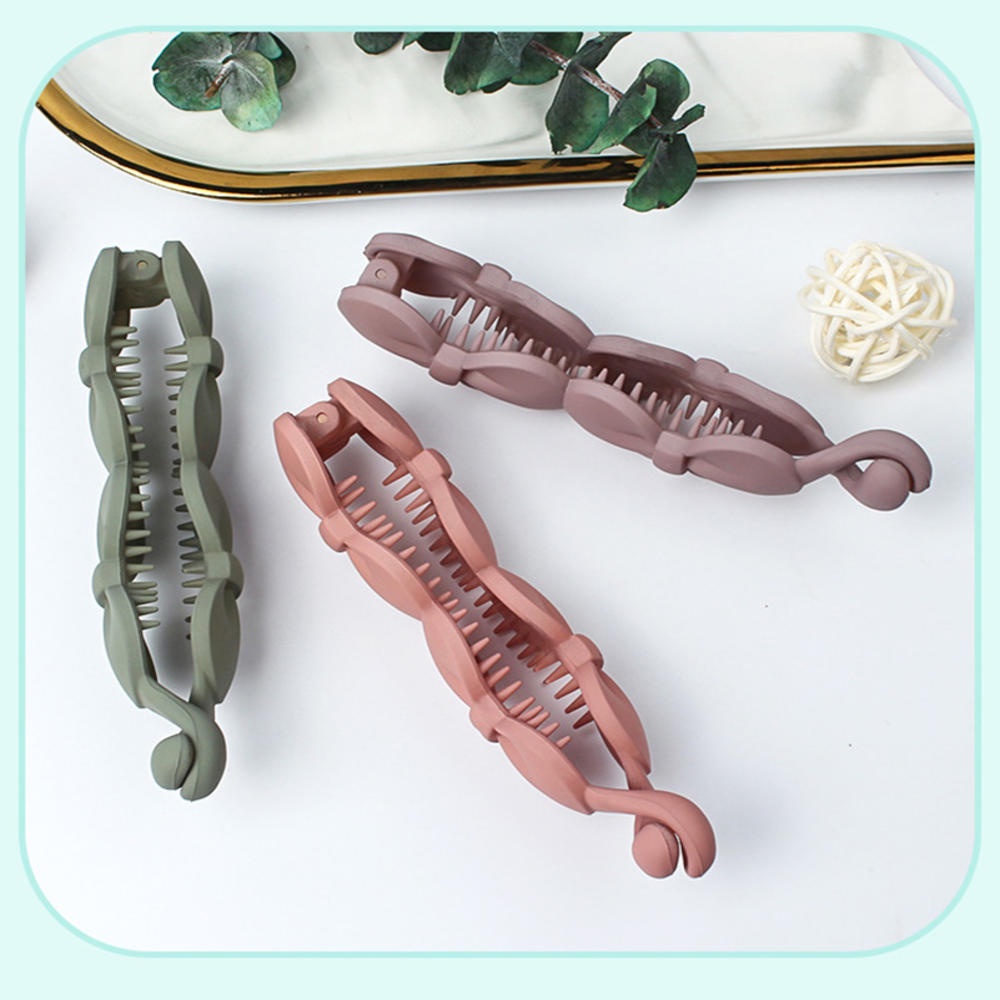 Kẹp Tóc Đuôi Ngựa Ngang Một Hàng Ngày Dạng Kẹp Tóc Thẳng Ngang Màu Lì Cá Tính Dành Cho Bạn Nữ