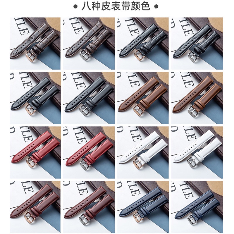 Dây Đeo Bằng Da Thật Cho Đồng Hồ daniel wellington 12mm 13mm 14mm 17mm 18mm 19mm 20mm 22mm