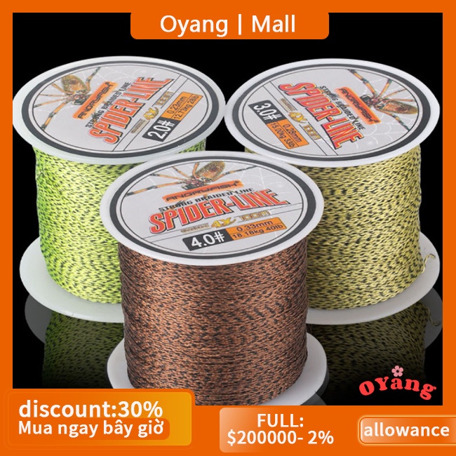 Cuộn Dây Câu Cá 300m 10-60lb 4 Sợi Siêu Mềm Vô Hình Chống Mài Mòn
