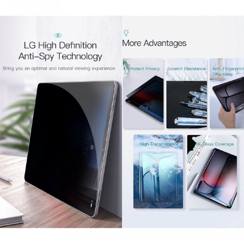 Kính Cường Lực Bảo Vệ Màn Hình Chống Nhìn Trộm Cho ipad pro 11 air 5 4 3 2 ipad 10.2 pro 9.7 10.5