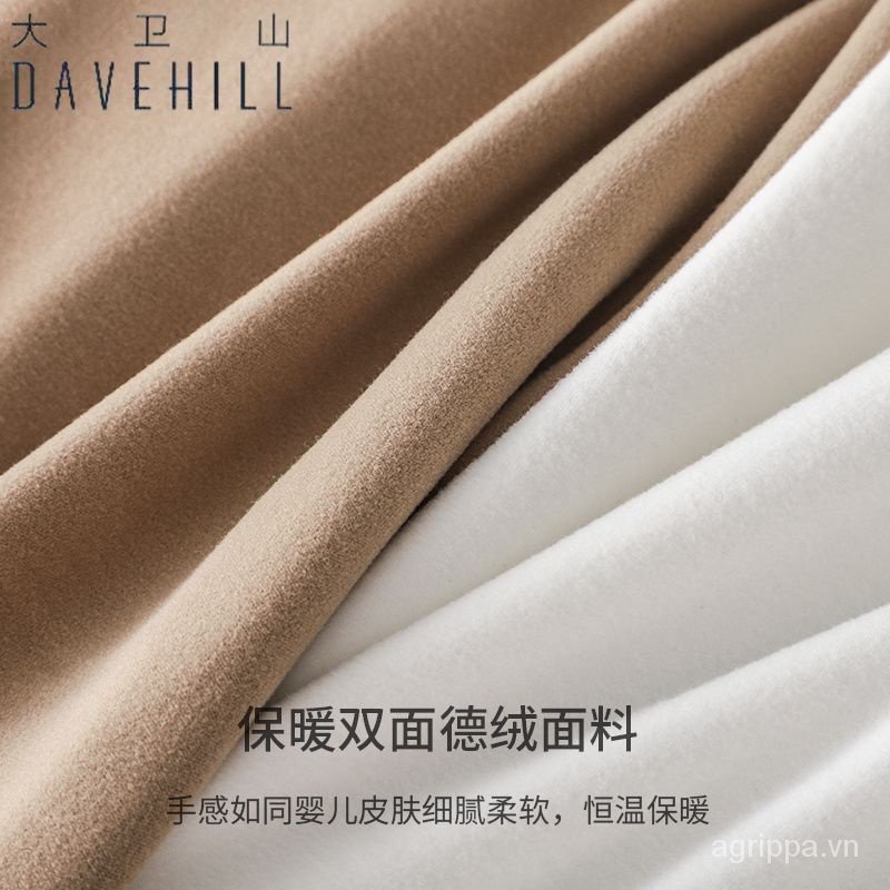 Áo Thun Tay Dài Cổ Cao Lót Lông Cừu Dày Màu Trơn Giữ Ấm Mùa Thu Đông Cho Nam