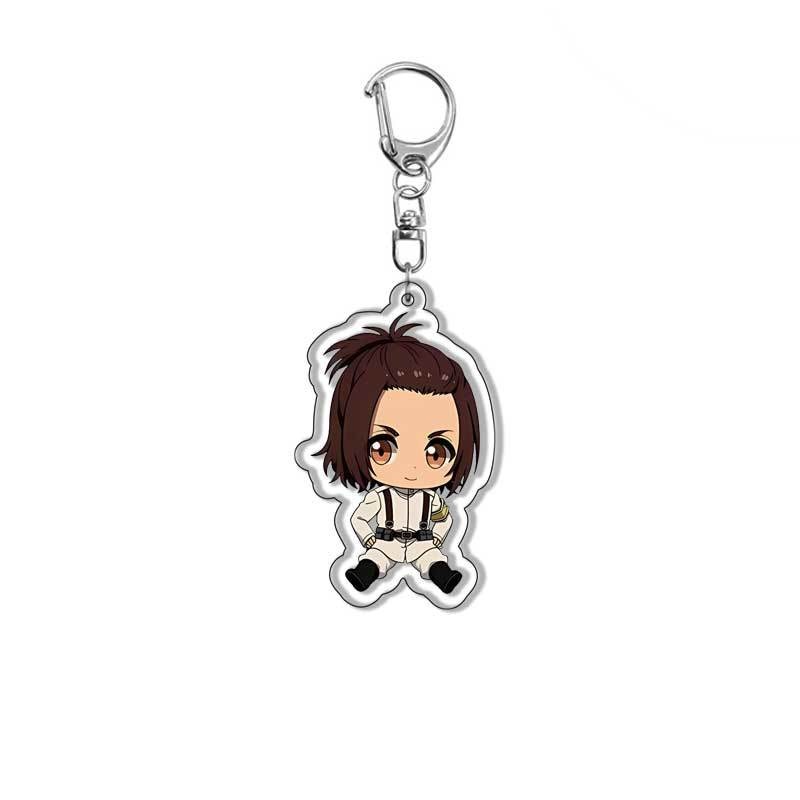 Móc khóa Anime Attack on Titan Levi Ackerman Eren Jaeger Phụ kiện chibi trang trí túi xách balo