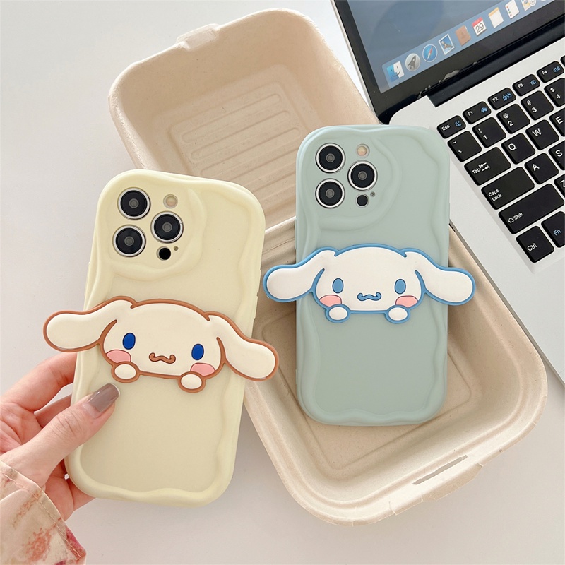 Vỏ Bao Da Điện Thoại Màu Kem Hình Cún Tai Dài Cho xiaomi 13 10 10s 11 pro lite 12 12x 12s Ốp