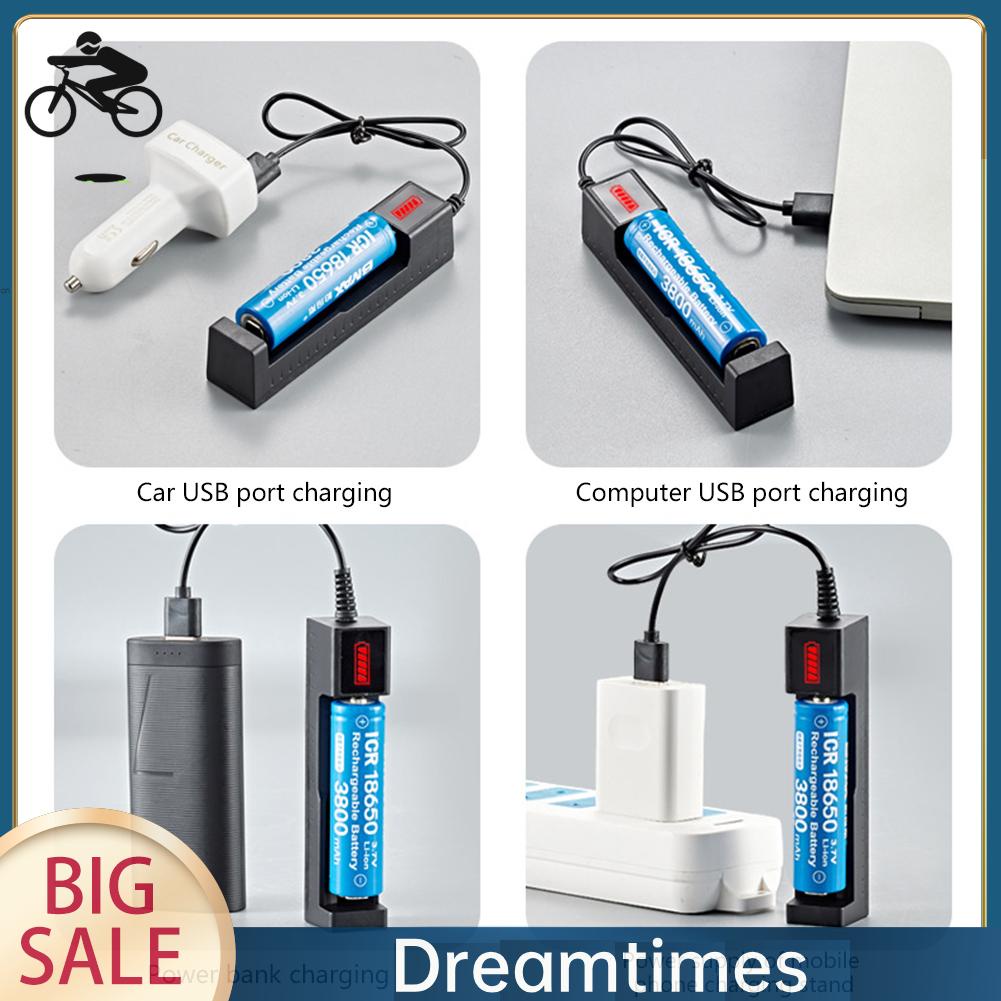 1 Bộ Sạc Pin lithium 1 Rãnh Cho 16340 14500 18650 26650 3.7v