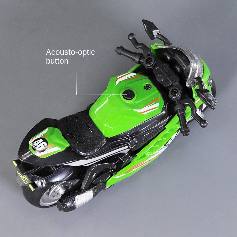 Kawasaki Mô Hình Xe Mô Tô Đồ Chơi Chống Sốc Có Đèn Và Nhạc Cho Bé Trai