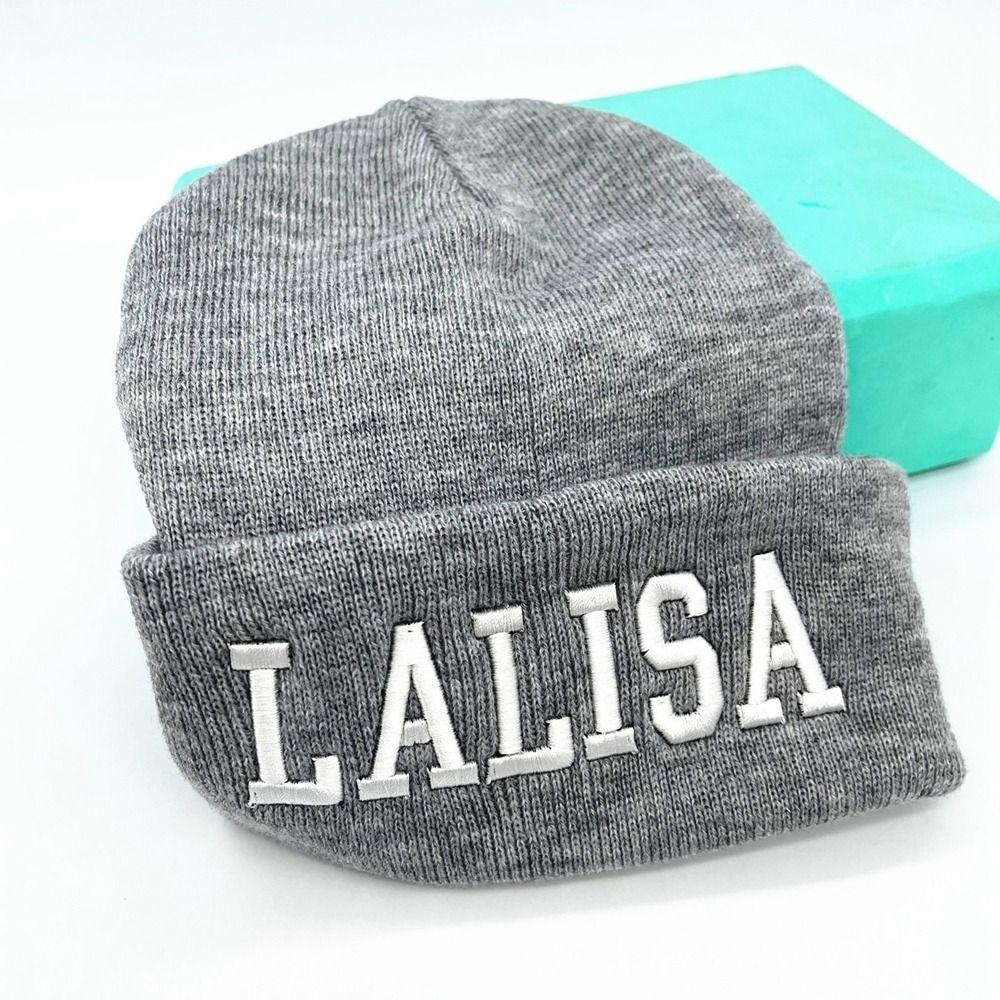 Mũ Len Thêu Chữ elmer1 lalisa beanie Phong Cách Hàn Quốc Cá Tính