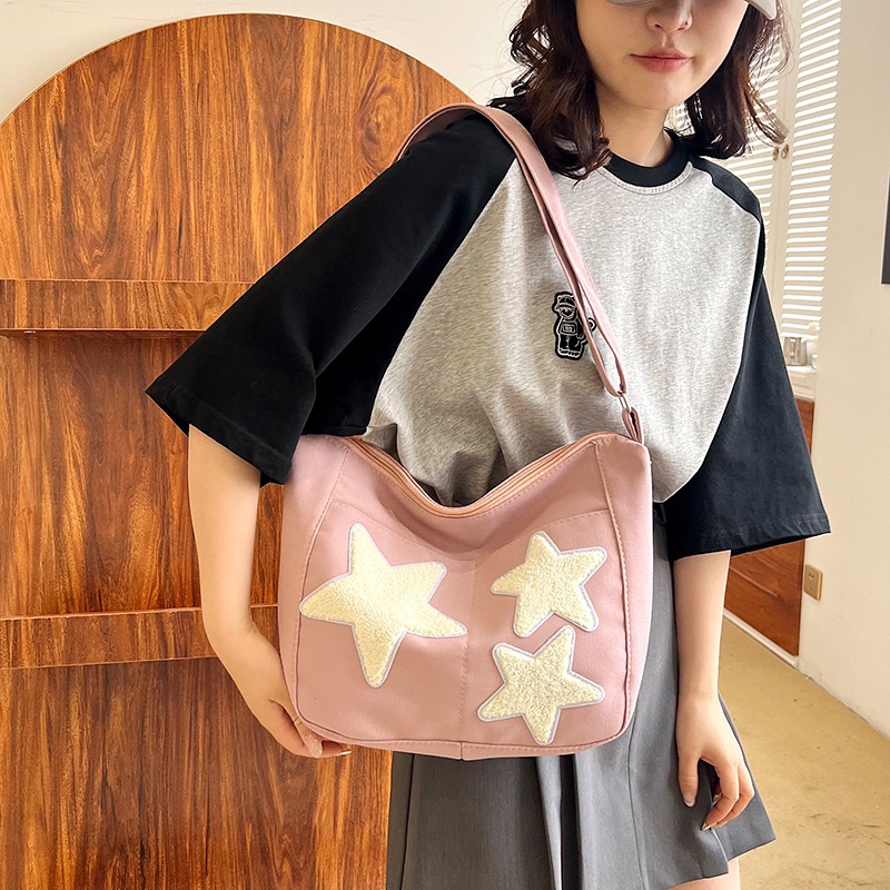 Deere Túi Đeo Chéo Vai dopamine y2k Vải canvas Nhật Hàn Đa Năng Thời Trang Cho Nữ