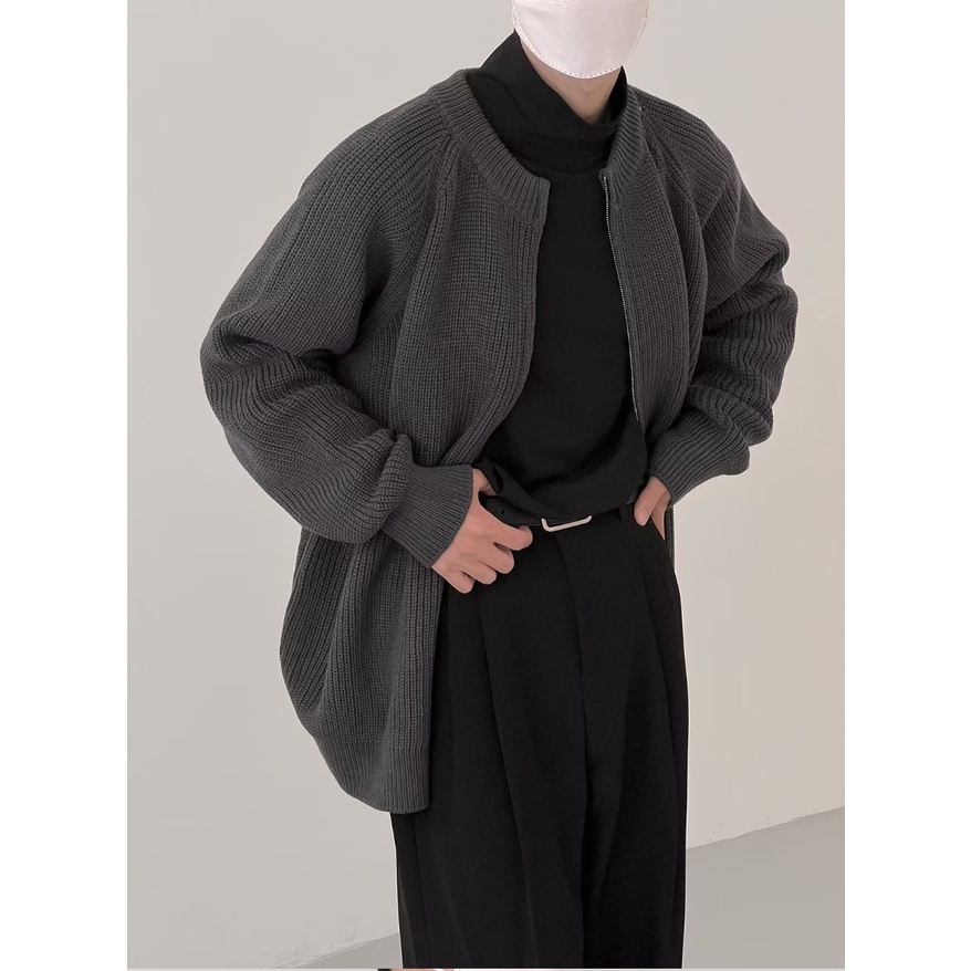 Áo khoác cardigan nam màu sắc đơn giản phong cách hàn quốc thời trang thu đông 2023