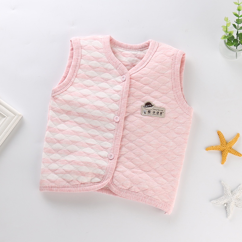 Áo Khoác cotton Dày Không Tay Giữ Ấm Mùa Đông Cho Bé