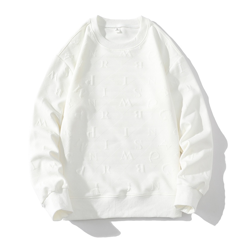 Áo sweater Cổ Tròn Tay Dài Màu Trơn Thời Trang Mùa Thu Cho Nam Giới Có size Lớn