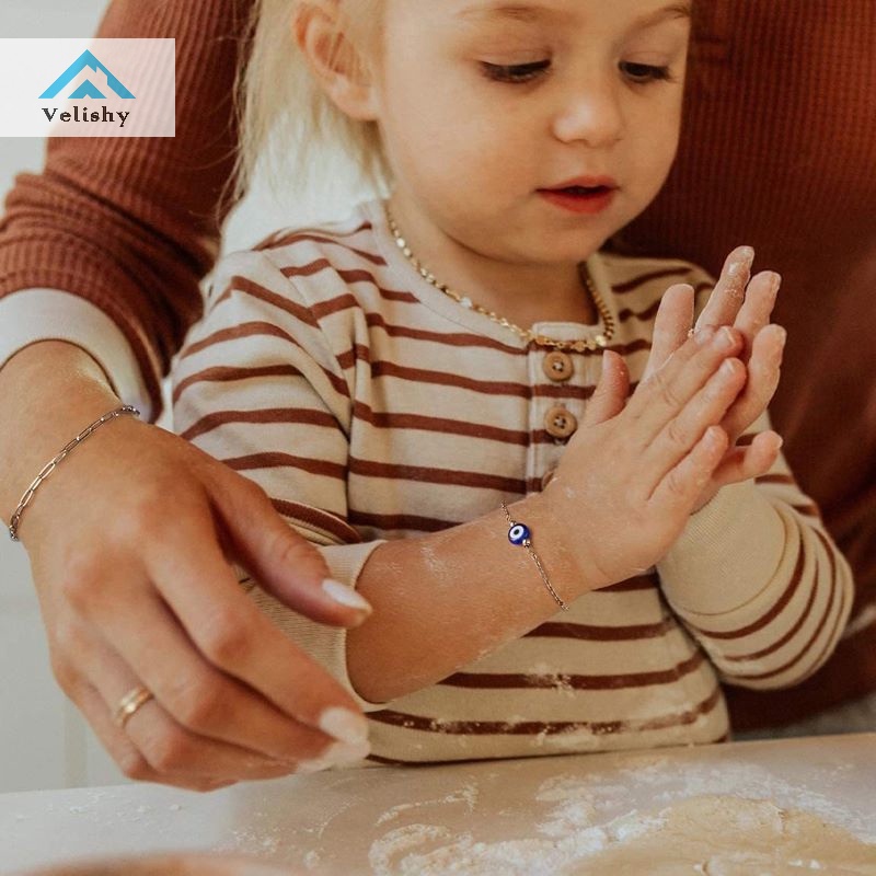 Vòng Tay Mắt Quỷ May Mắn Bằng Đồng Thau May Mắn Cho Nữ