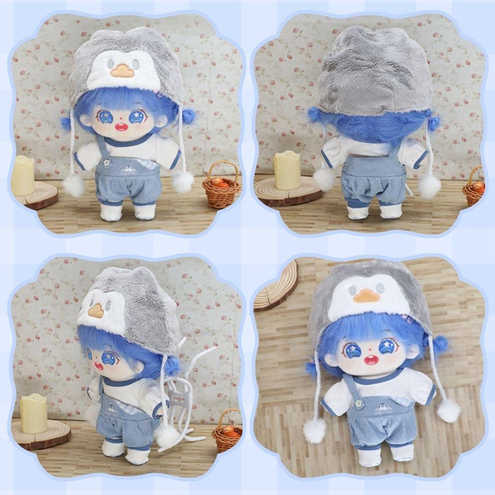 Áo Thun cotton 20cm Kèm Nón Họa Tiết Hoạt Hình Động Vật Dễ Thương Chất Lượng Cao Cho Búp Bê