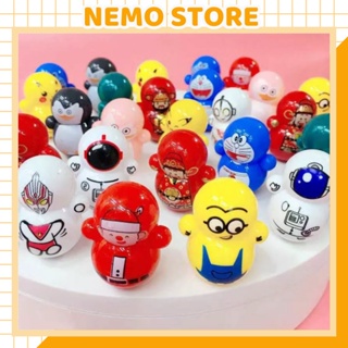 Đồ chơi lật đật mini Squid Game, Doraemon, Pikachu