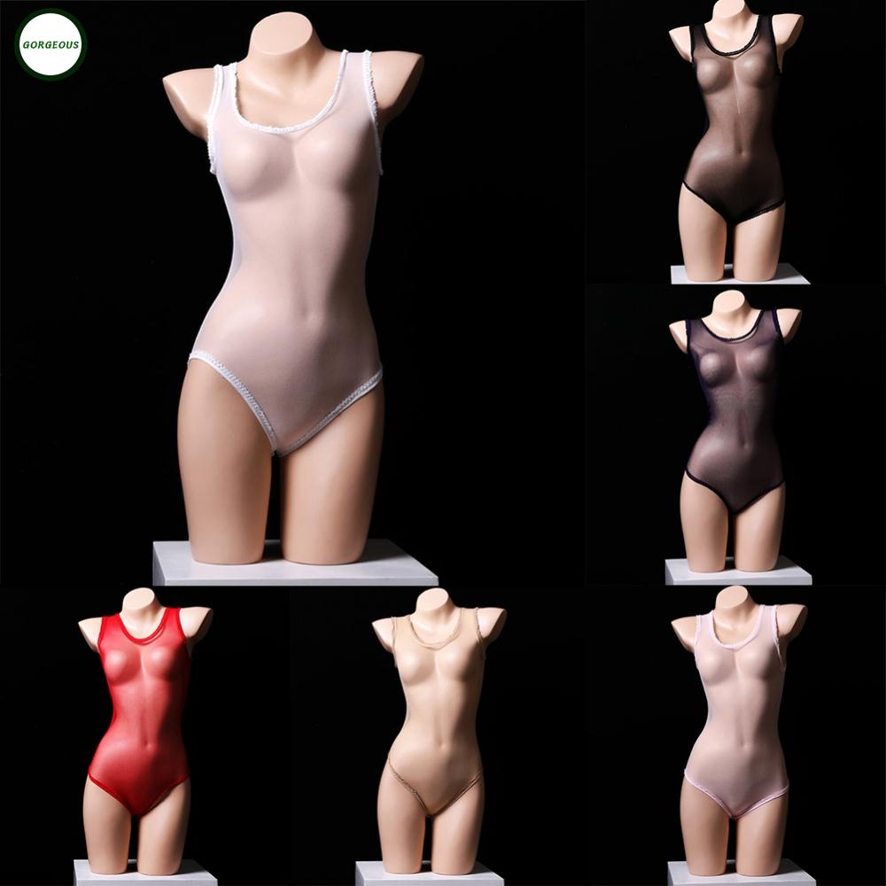 New Coming~Womens Bodysuit Nylon See Through Sheer Nightwear Slight Strech Solid Color#Home Essentialses