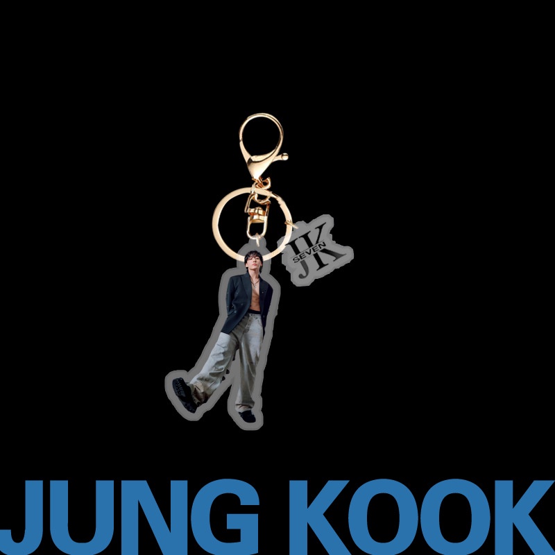 Móc Chìa Khóa acrylic Hình jungkook Nhóm Nhạc kpop Mới
