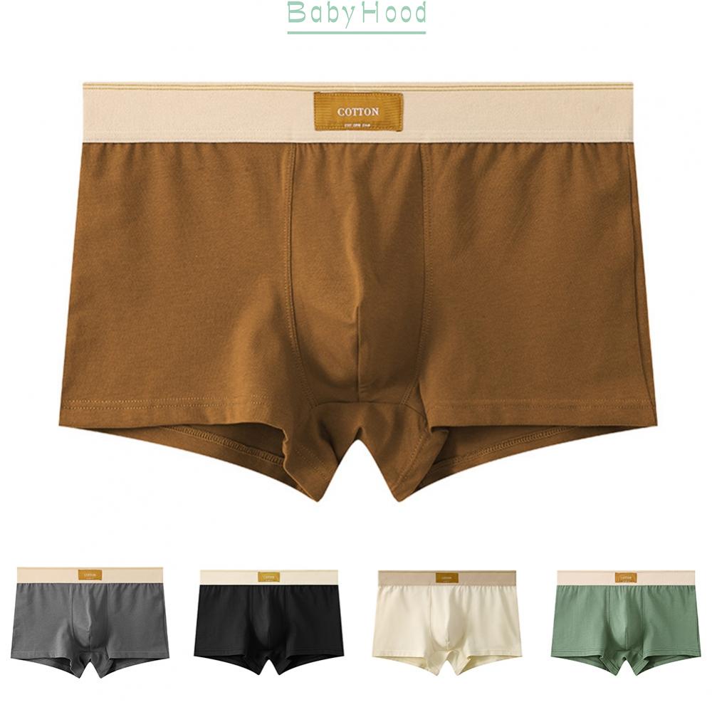 Men Oversized Mid-rise Boxer Brief Underwear Cotton Breathable Underpants Shorts#BBHOOD