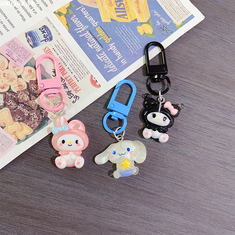 ✨✨Móc Khóa Nhựa Hình Cinnamoroll Kuromi Hoạt Hình Sanrio Dễ Thương