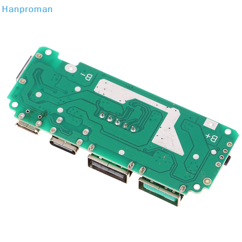 Hanproman Mô Đun Sạc usb Kép 5v 2.4a micro / type-c usb 18650 Có Đèn led diy Cho Điện Thoại