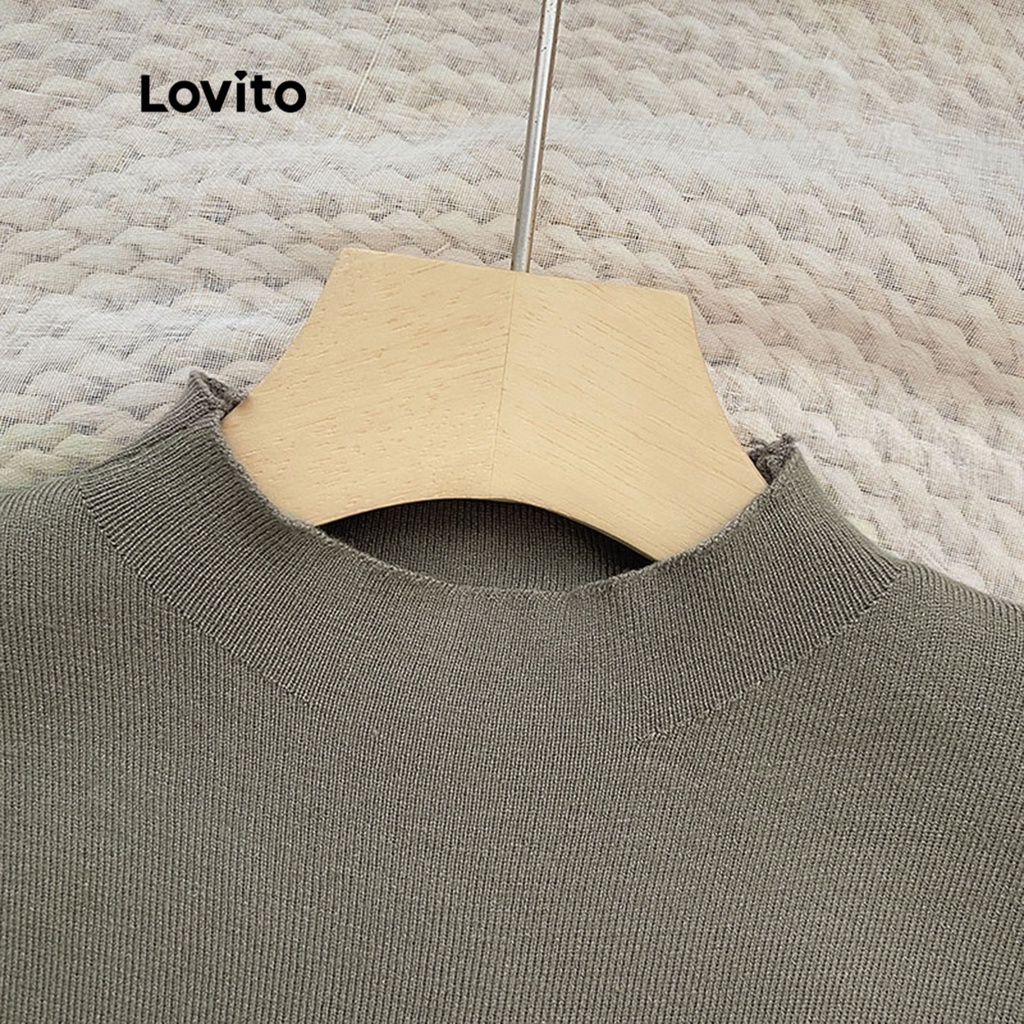 Áo dệt kim croptop Lovito không tay kết cấu không đối xứng màu trơn thường ngày cho nữ LNA08005 (màu cà phê)