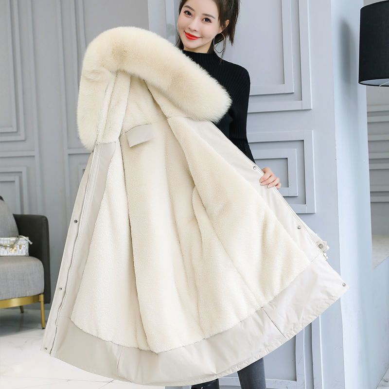 Áo Parka Lót Nhung Dày Dặn  Dáng Dài Vừa Đệm Bông Mẫu Mới Mùa Đông Năm 2023 Áo Khoác Đệm Bông