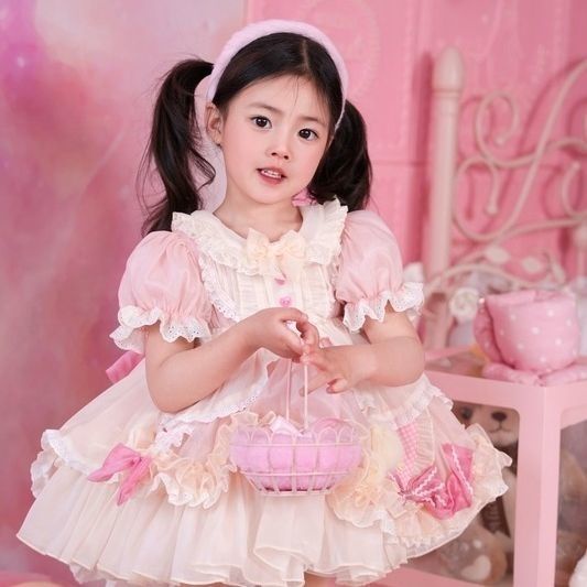 Đầm Công Chúa Phong Cách lolita Xinh Xắn Thời Trang Mùa Hè Cho Bé Gái