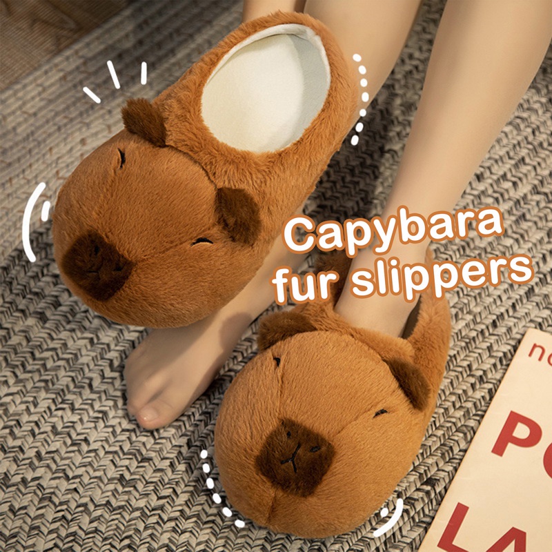 Capybara Dép Bông Đi Trong Nhà Hình Động Vật Hoạt Hình Đáng Yêu