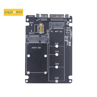 Card Chuyển Đổi m.2 ssd Sang sata3 ngff msata Sang Seriial 2 Trong 1 Kèm Công Tắc