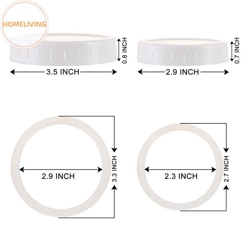 Bộ 10 Nắp Đậy Bình Nước Bằng Nhựa Màu Trắng 70mm / 86mm Tiện Dụng