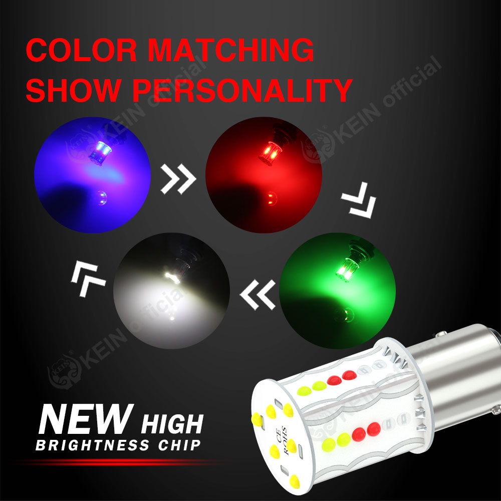 Kein Đèn led Nhiều Màu Sắc 1157 bay15d p21 / 5w dc12v Gắn Đuôi Xe Mô Tô