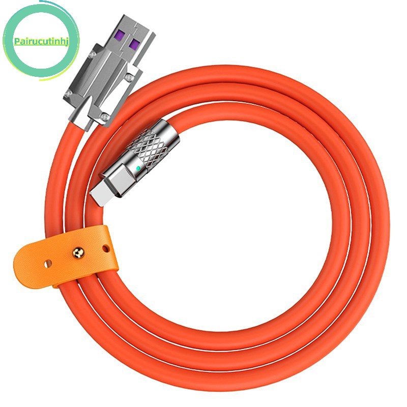 Parucutin Dây Cáp Sạc Nhanh usb Loại c 120w 6a Bằng Silicon Cho xiaomi huawei samsung