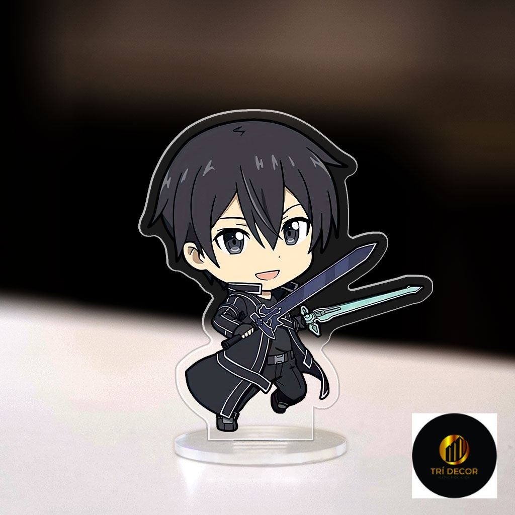 Mô hình đứng Standee Sword Art Online anime manga nhân vật Kirito Yuuki Asuna trang trí decor góc học tập bàn làm việc
